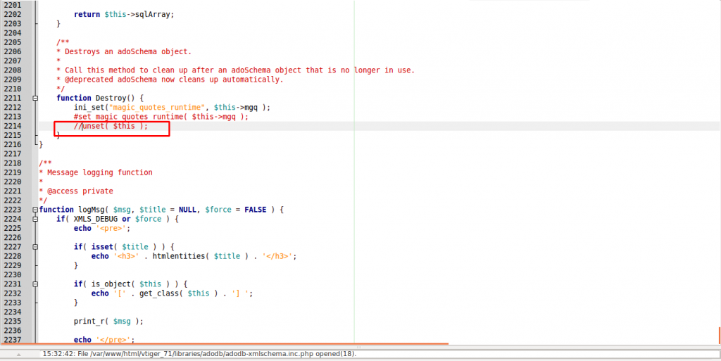 Fix of vTiger 6.5 not Working in PHP Version 7